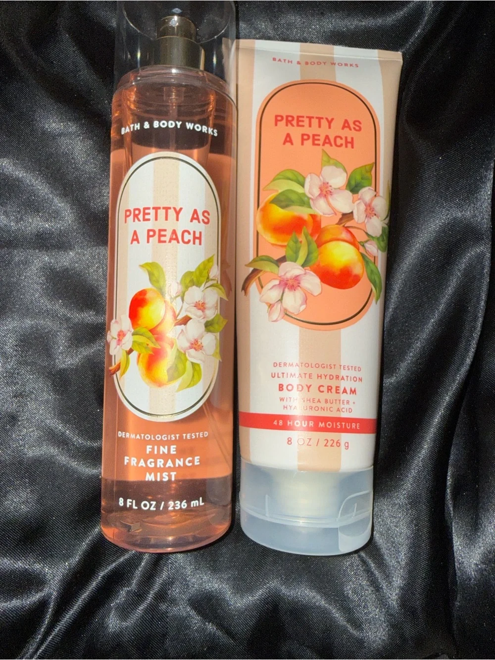 Bath & Body Works Pretty As A Peach Mist & Cream - Peach, White